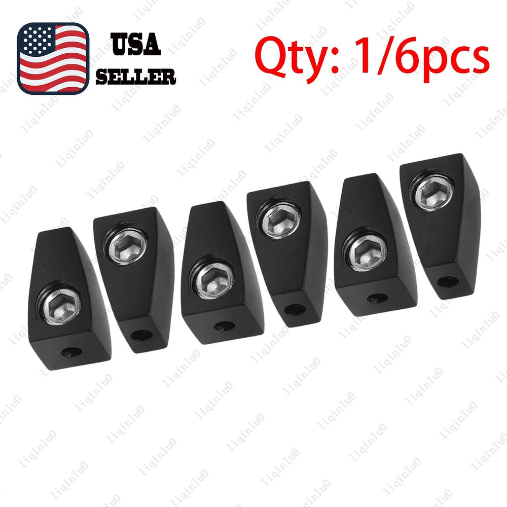 1/6Pcs Black 6-String Headless Electric Guitar Single String Nut individual Nut