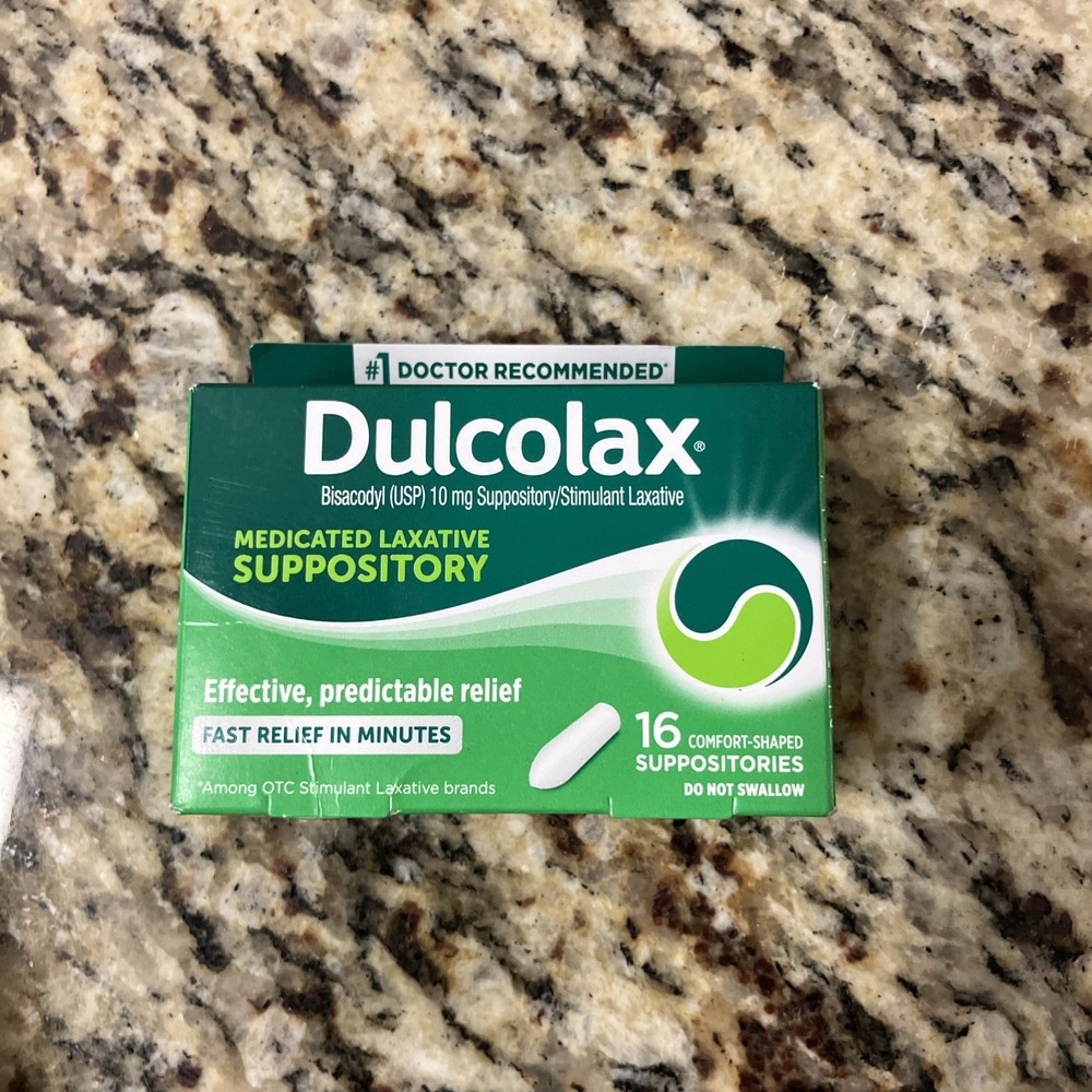 Dulcolax Medicated Laxative Suppositories - 16 Count Exp 2028