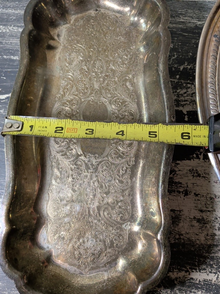 Vintage Silverplate Oval Shape Trays
