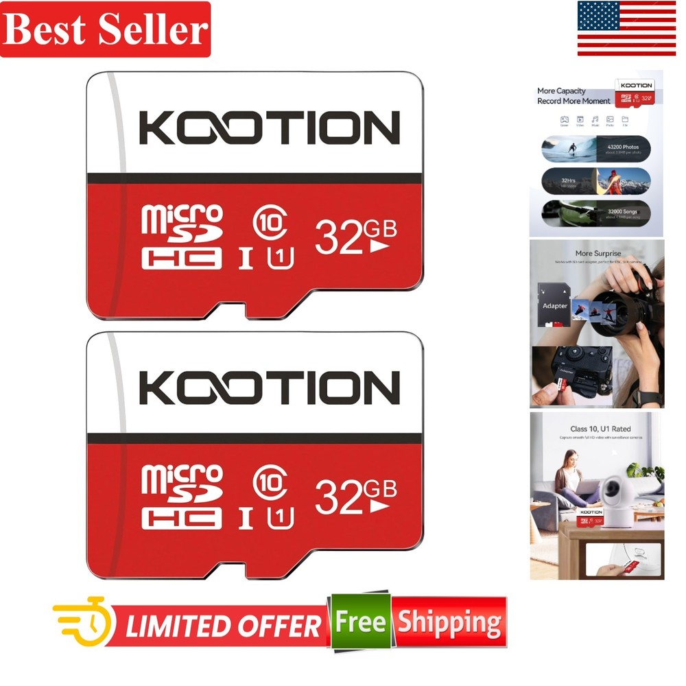 High-Speed 32GB Micro SD Card 2-Pack | Durable & Reliable Memory Solution