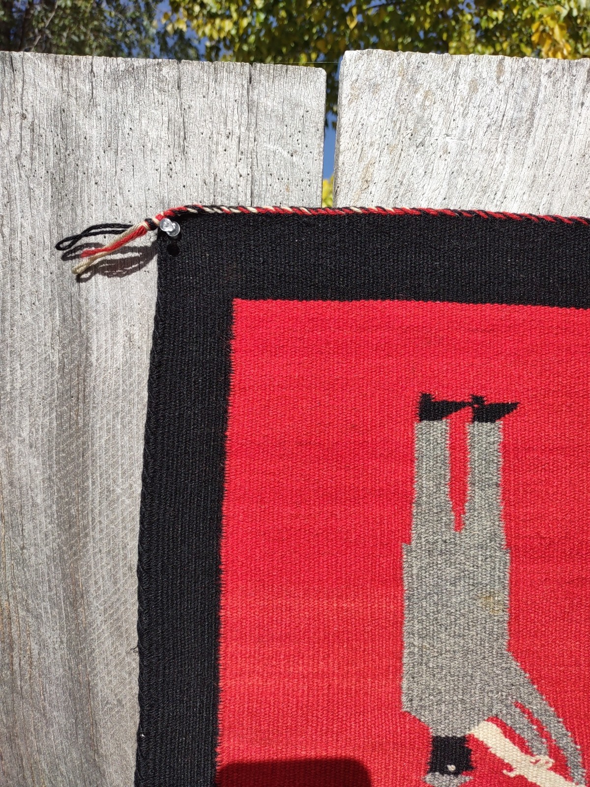 Navajo Rug Native American Indian Antique Germantown Throw Wall Hanging 1910