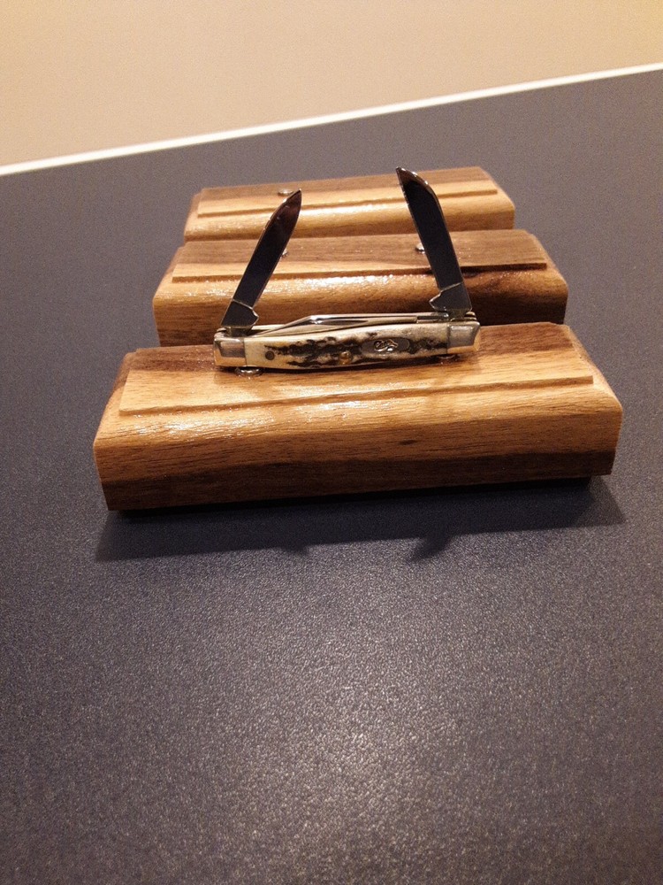 KNIFE DISPLAY STANDS, BLACK WALNUT