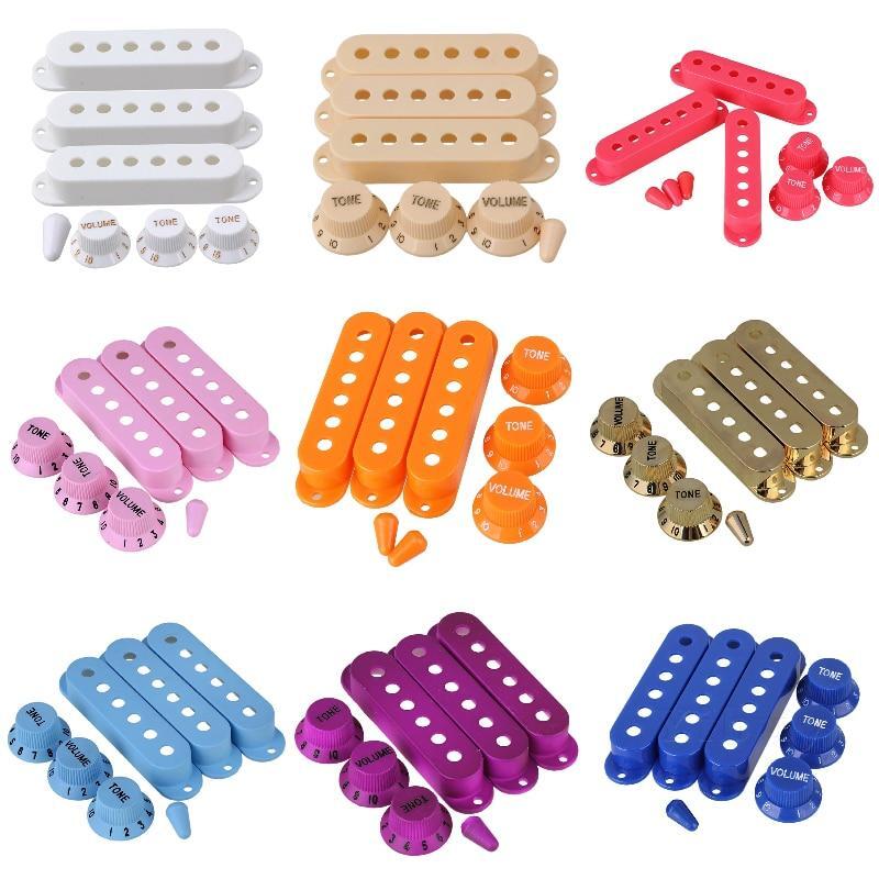 Strat Guitar Pickup Covers Knobs Switch Tip Set For Stratocaster Replacement