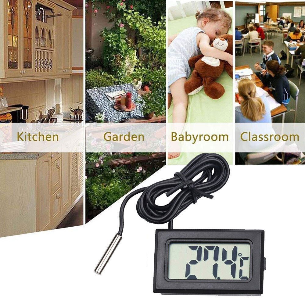 Mini LCD Car Digital Thermometer Hygrometer Temperature Sensor Meter Gauge