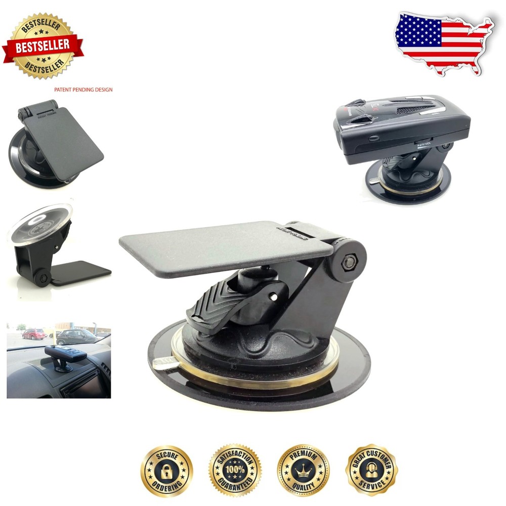 Radar Detector Mount - Universal Windshield Dashboard Suction Holder
