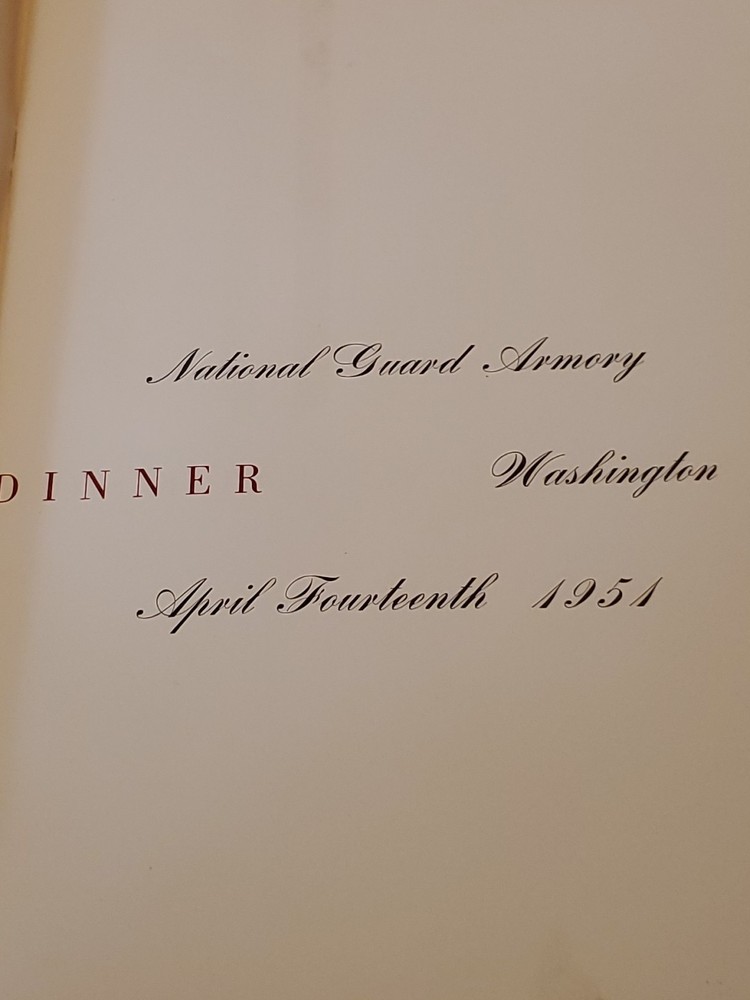 1951 Jefferson Jackson Dinner Program Includes Menu Democratic Fundraiser RARE A