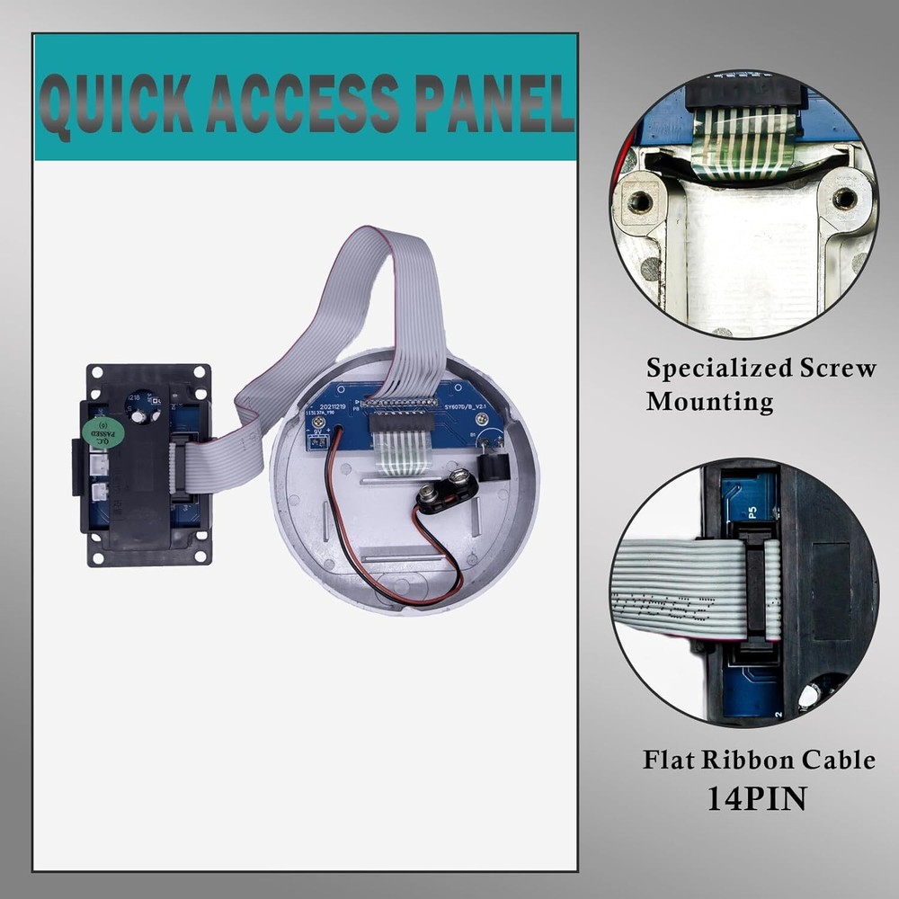 Gun Safe Lock Replacement Chrome Keypad Electronic Safe Lock with Swing Bolt