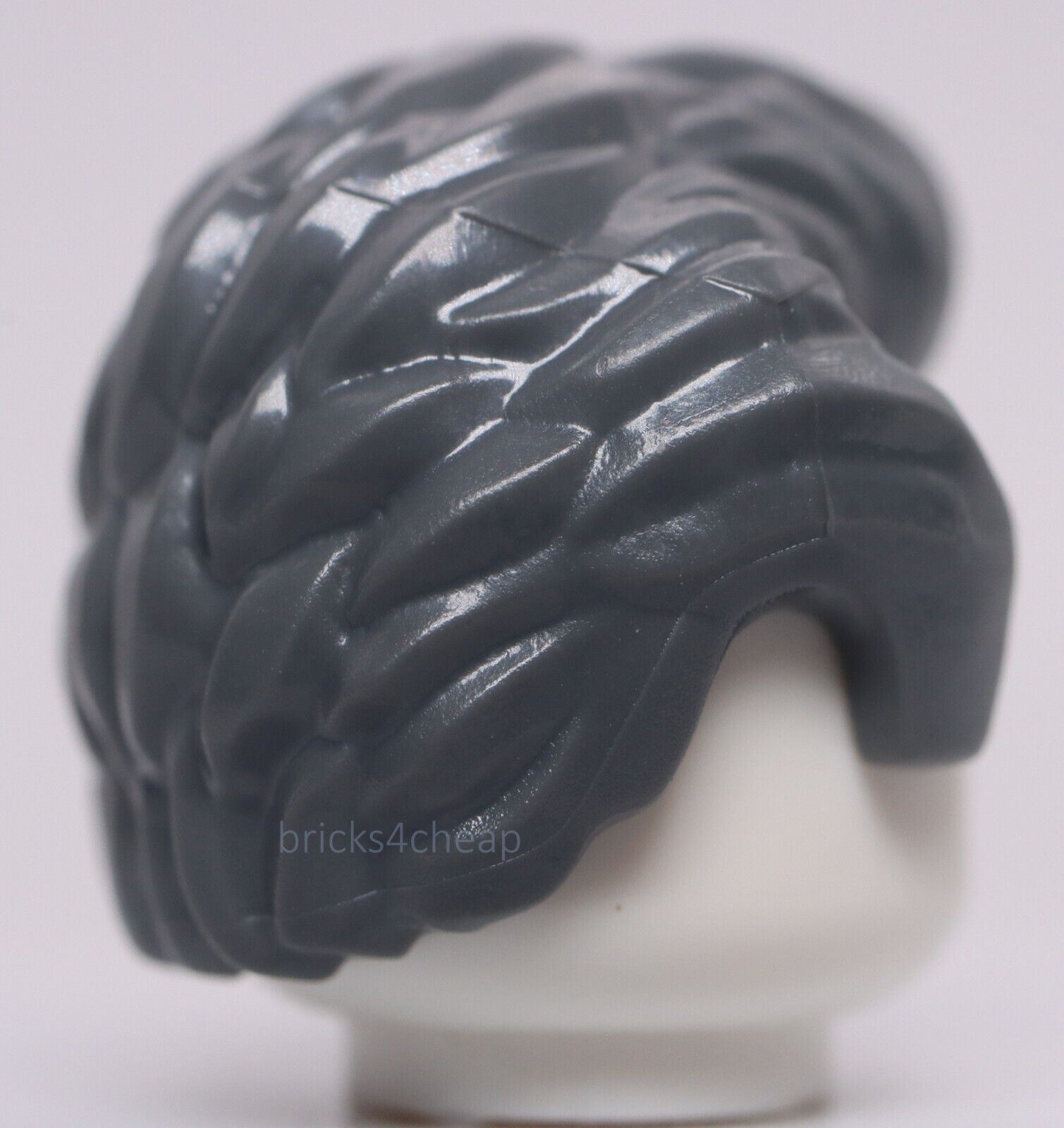 Lego Dark Bluish Gray Minifig Hair Short Swept Back Sideburns Widows Peak