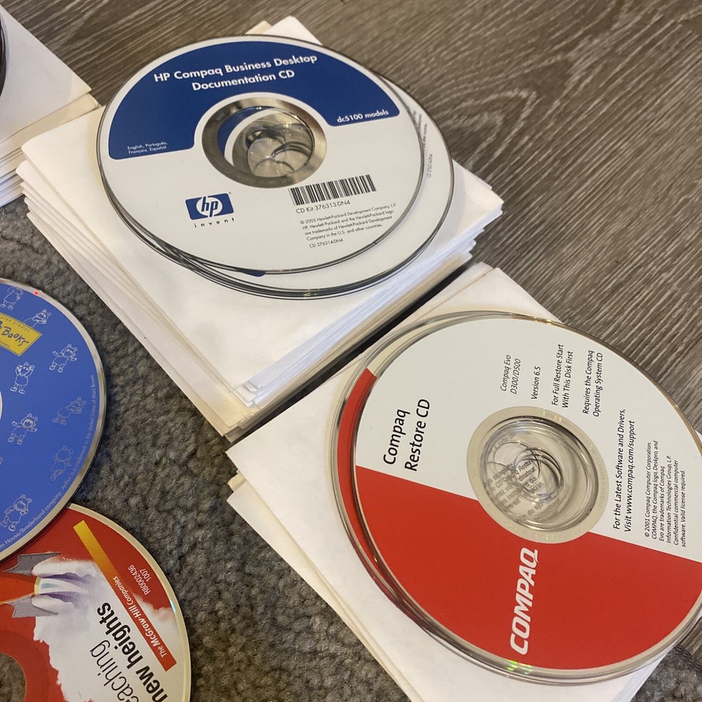 Vintage Computer Software Disc Lot Software Restore Operating Systems Games 250+