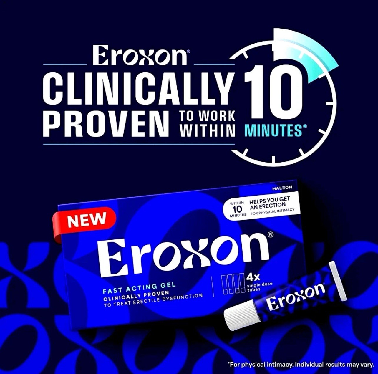 EROXON STIMGEL 4 Single Dose Tubes Erectile Dysfunction Fast Acting Gel