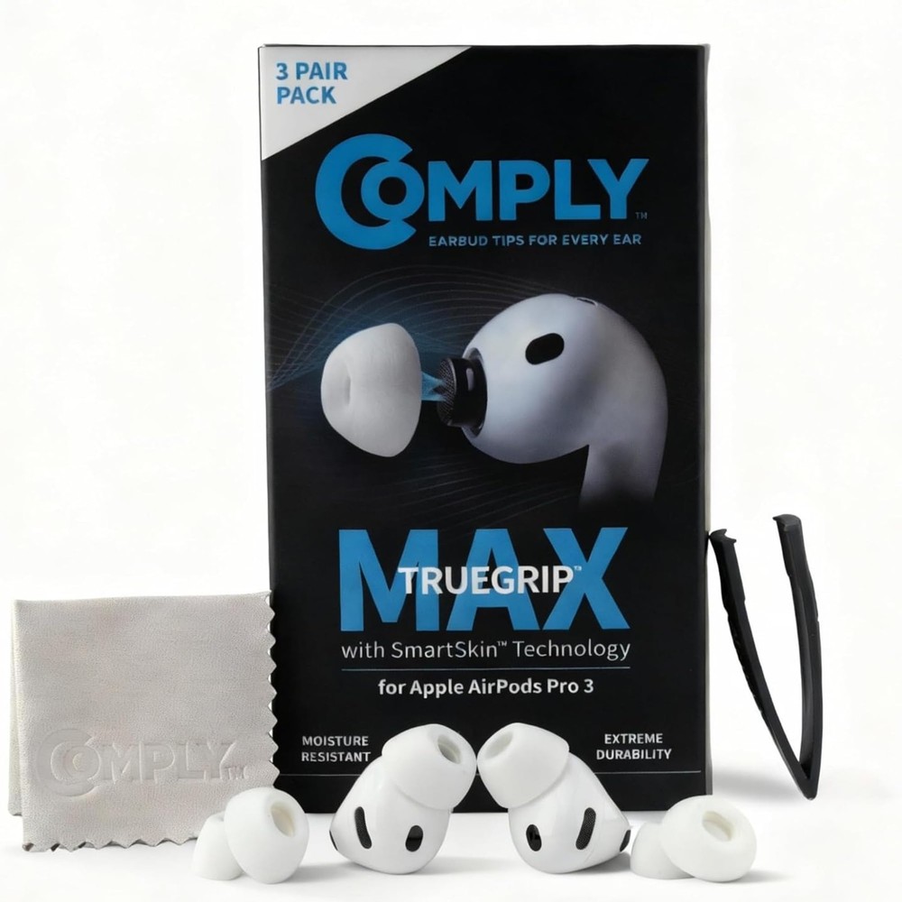 Comply TrueGrip MAX | Premium Memory Assorted (S/M/L), White