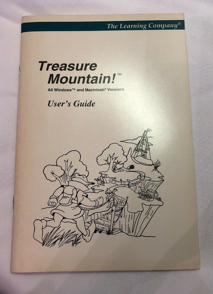 1994 The Learning Company Treasure Mountain! *User Guide only*