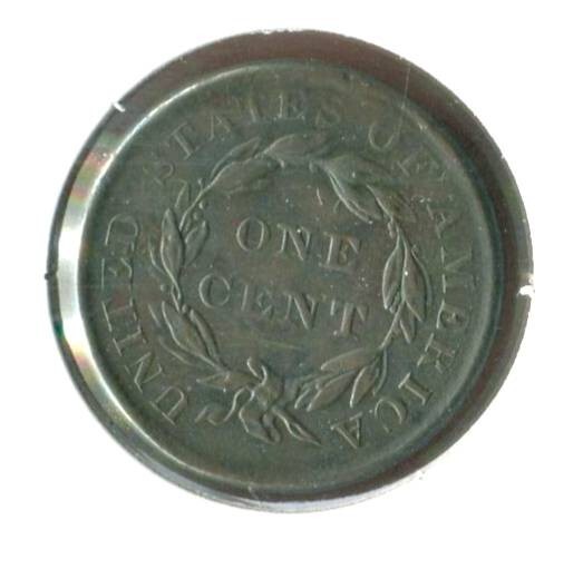 1836 1c Large Cent XF