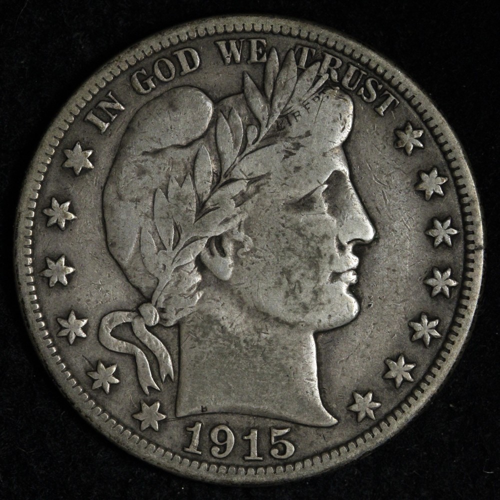 1915-S Barber Silver Half Dollar FINE+/VF E326 T