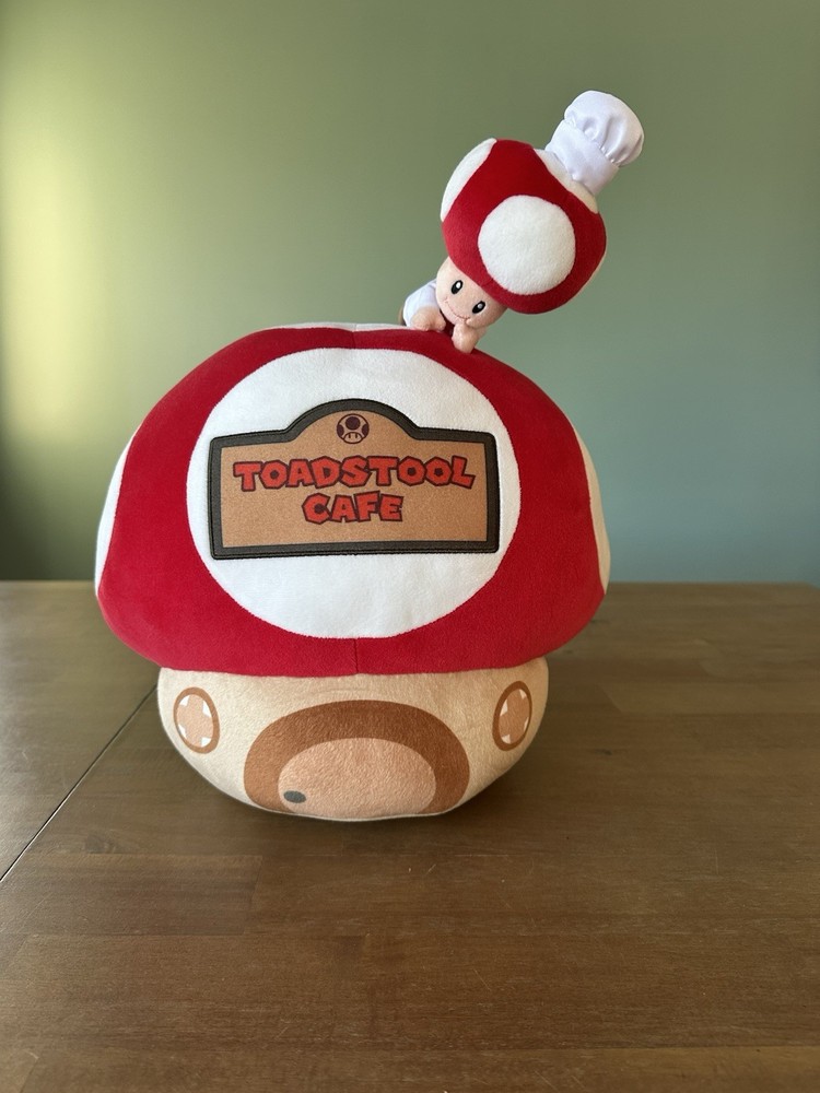 Universal Epic Universe Nintendo World Chef Toad Toadstool Cafe Plush Pillow