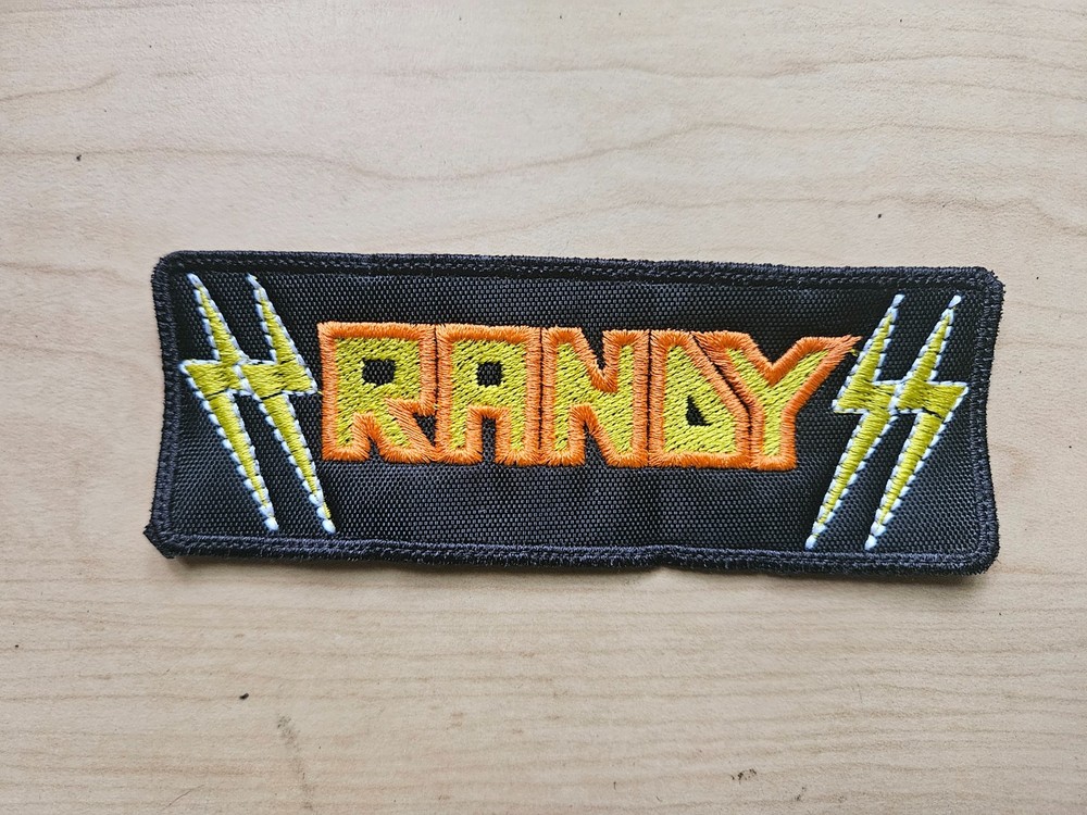 RANDY, SEW ON EMBROIDERED PATCH