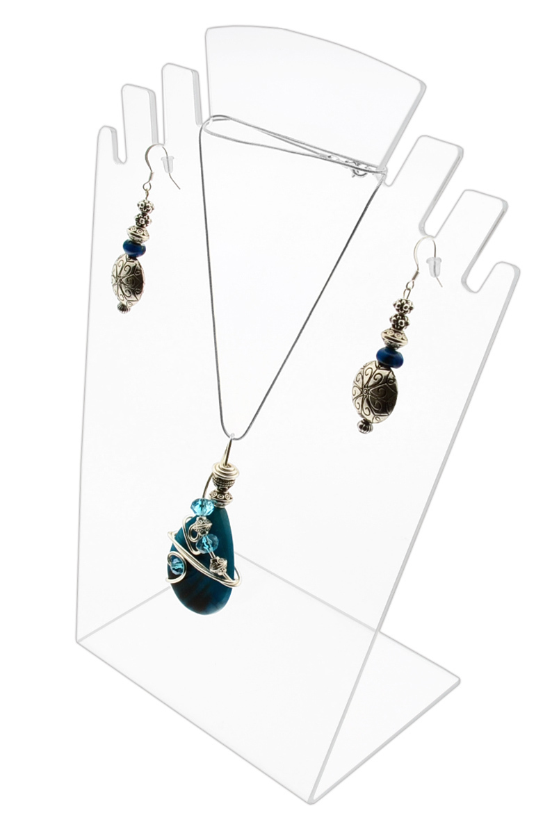 Jewelry Set Display Bracelet Anklet Necklace Earring Slanted Back Stand