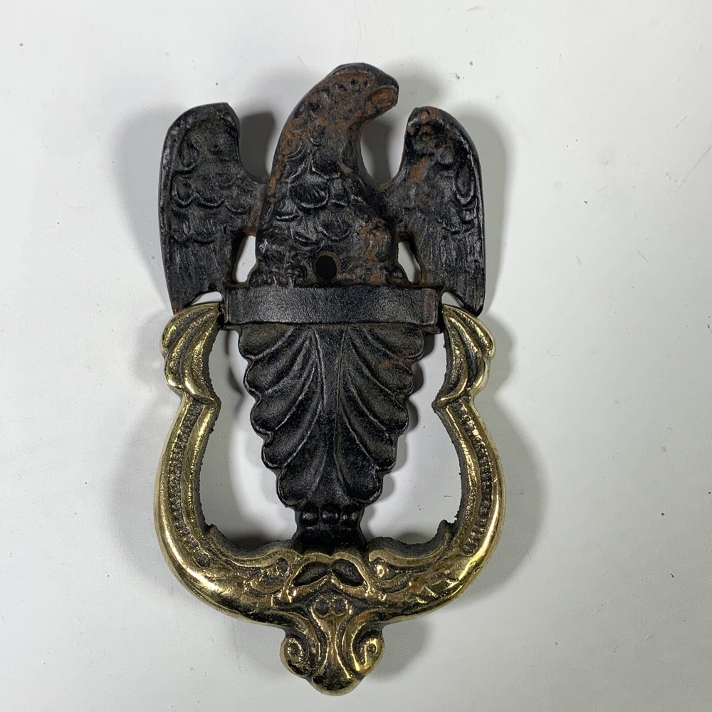 Vintage Brass Eagle Cast Iron Door Knocker