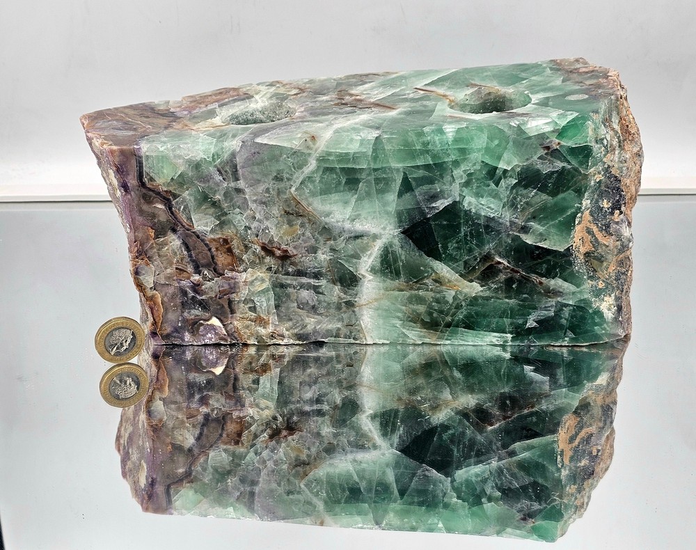 Large Fluorite Crystal Candle Holder