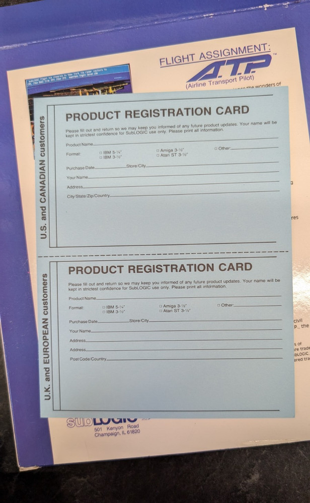 Flight Assignment | A.T.P. | COMPLETE with original sales receipt