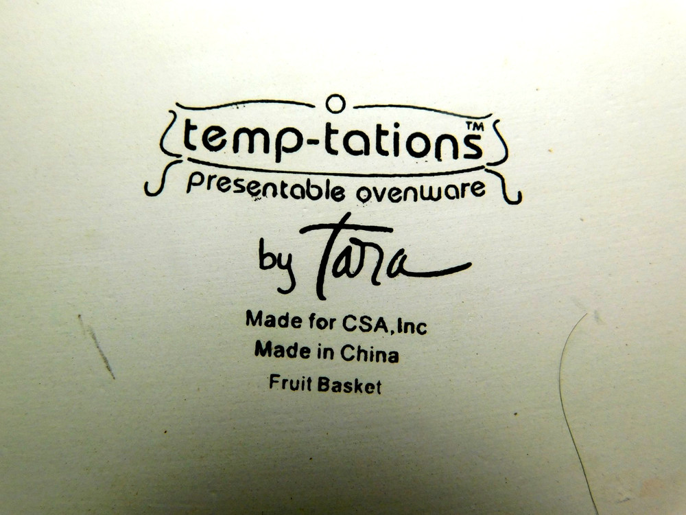 Temp-Tations Presentacle Ovenware By Tara Made In CSA, Inc. Fruit Basket 2Pc Set
