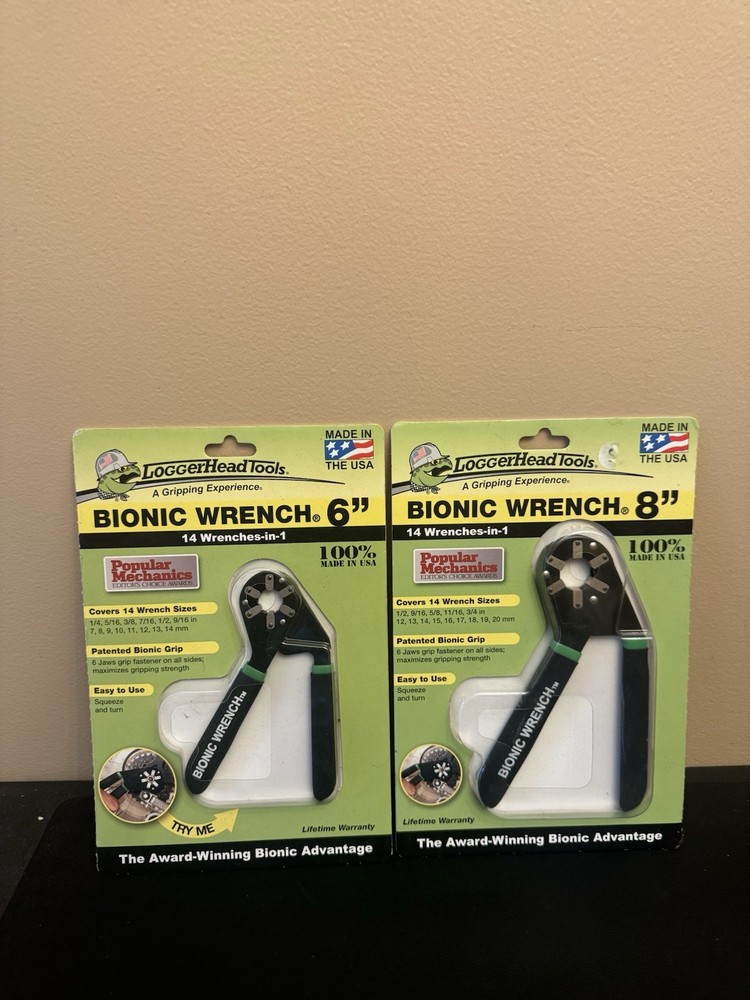 Loggerhead Tools 6" and 8" Bionic Wrench Set