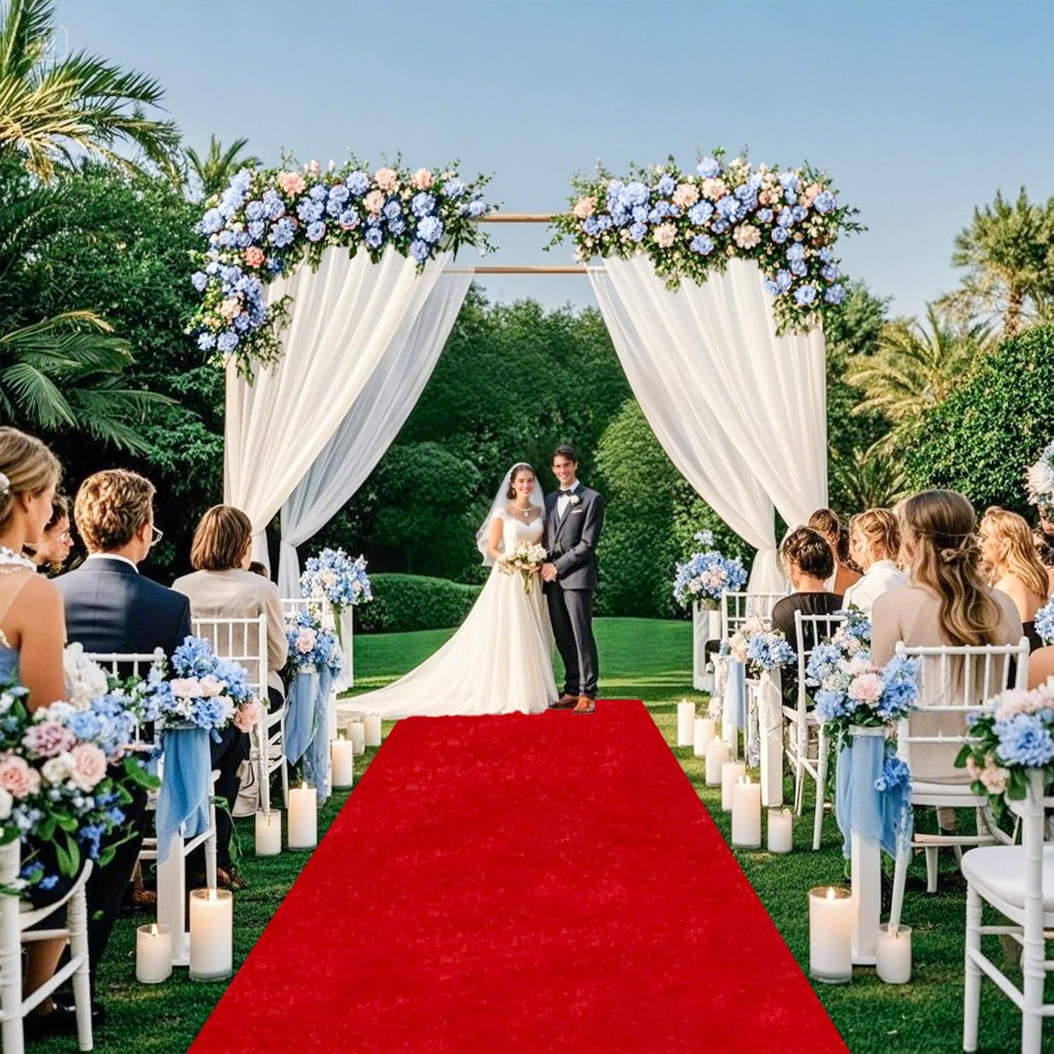 Red Carpet Runner for Party Wedding Aisle Decorations 4Ftx15Ft Aisle Runners for