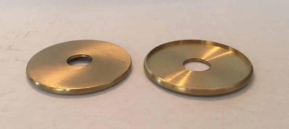 1-1/8" SOLID BRASS turned CHECK RINGS unfinished slips 1/8IPS (3/8" hole)