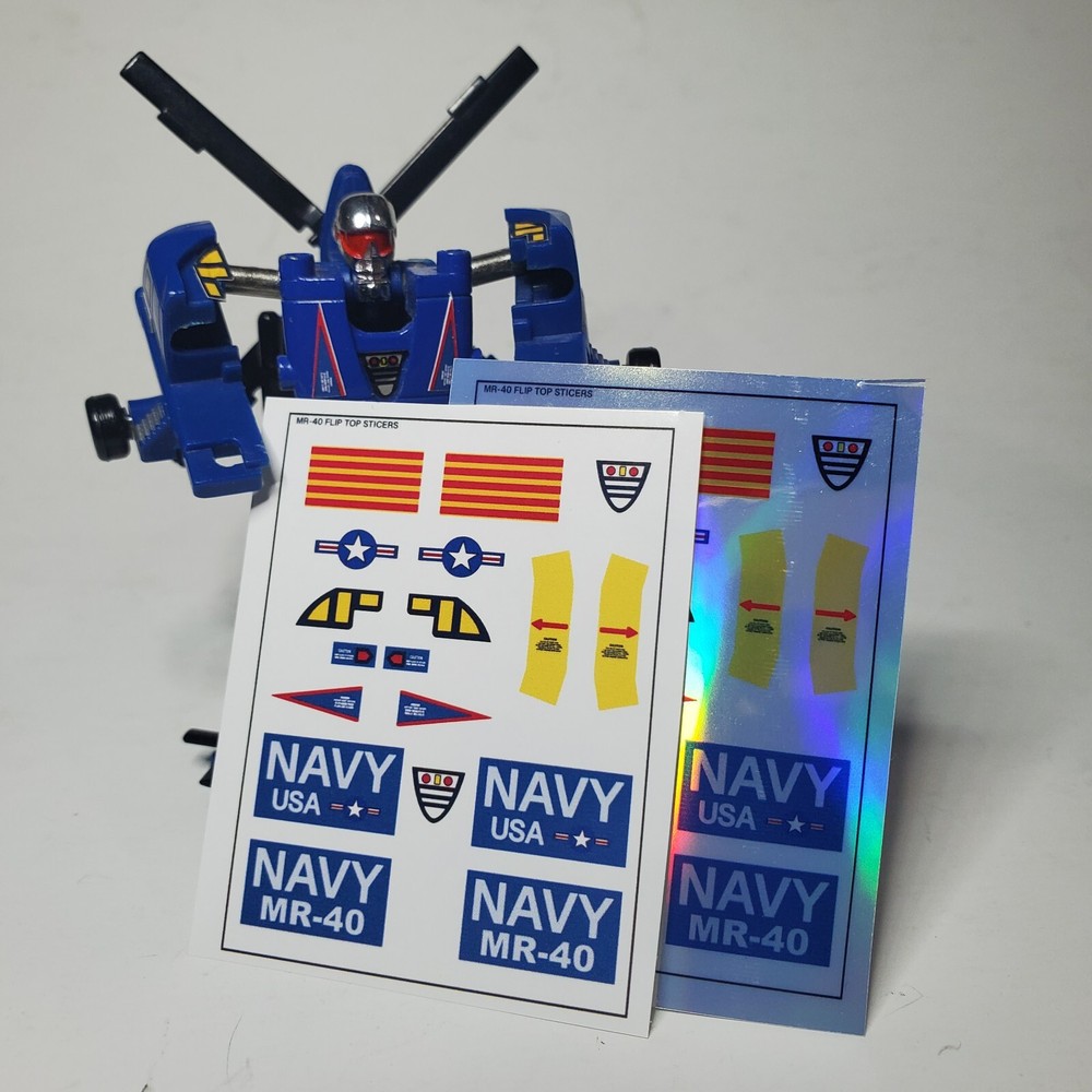 Machine Robo GoBots MR-40 Flip Top Reproduction STICKERS