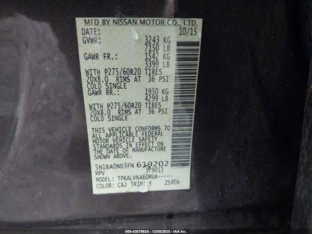 ARMADA 2015 Glove Box 4946742