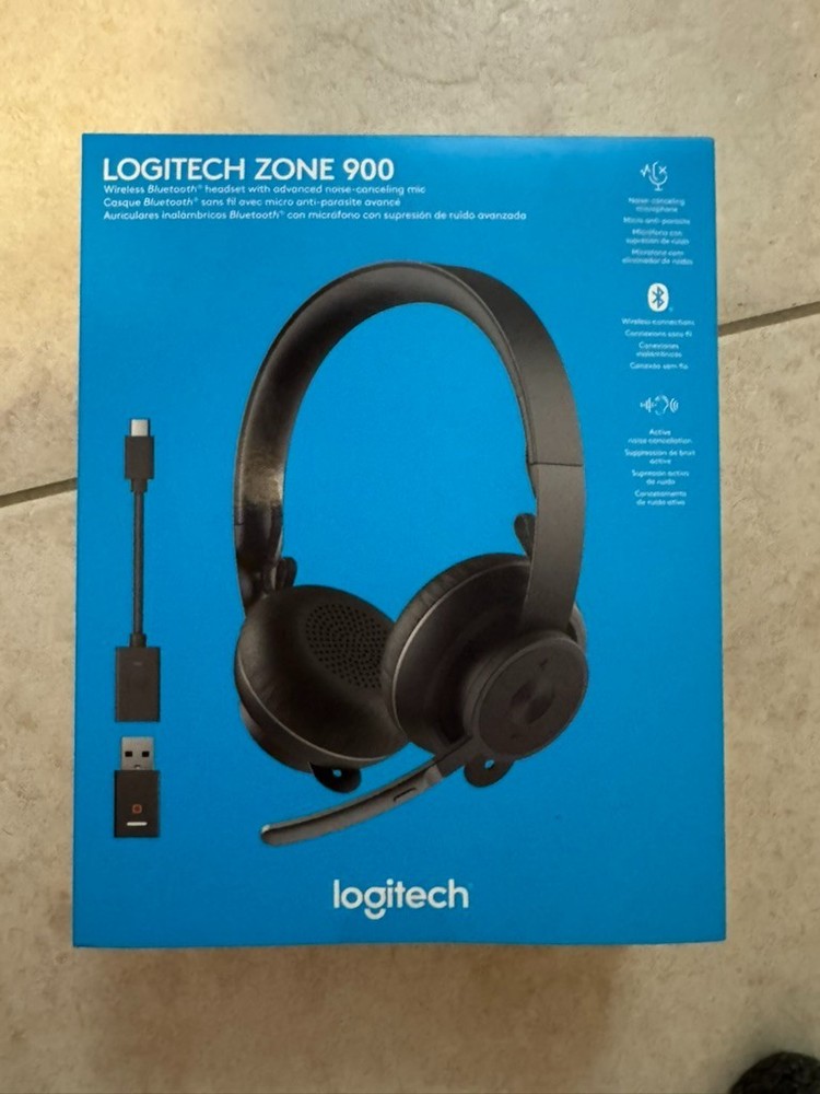 Logitech Zone 900 Wireless Bluetooth Headset Advanced Noise-Canceling Mic