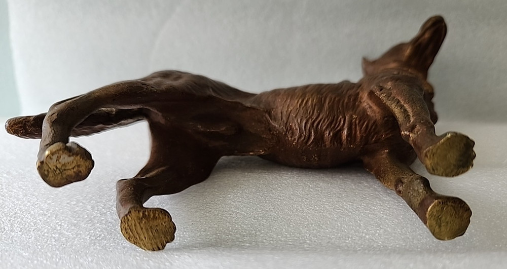 Cold Painted Vienna Bronze German Shepherd Circa 1930's
