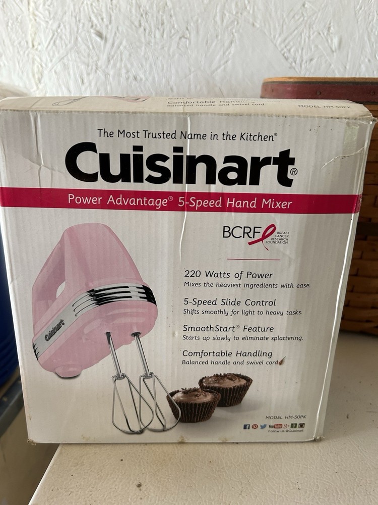 Cuisinart Power Advantage 5-Speed 220W Hand Mixer White  HM-50 ( Open Box )