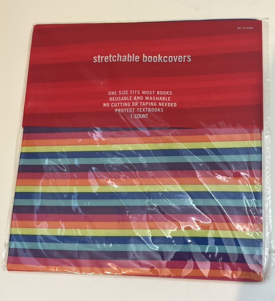 4 New Target School Stretchable Bookcovers Washable Fabric Reusable Text Binder