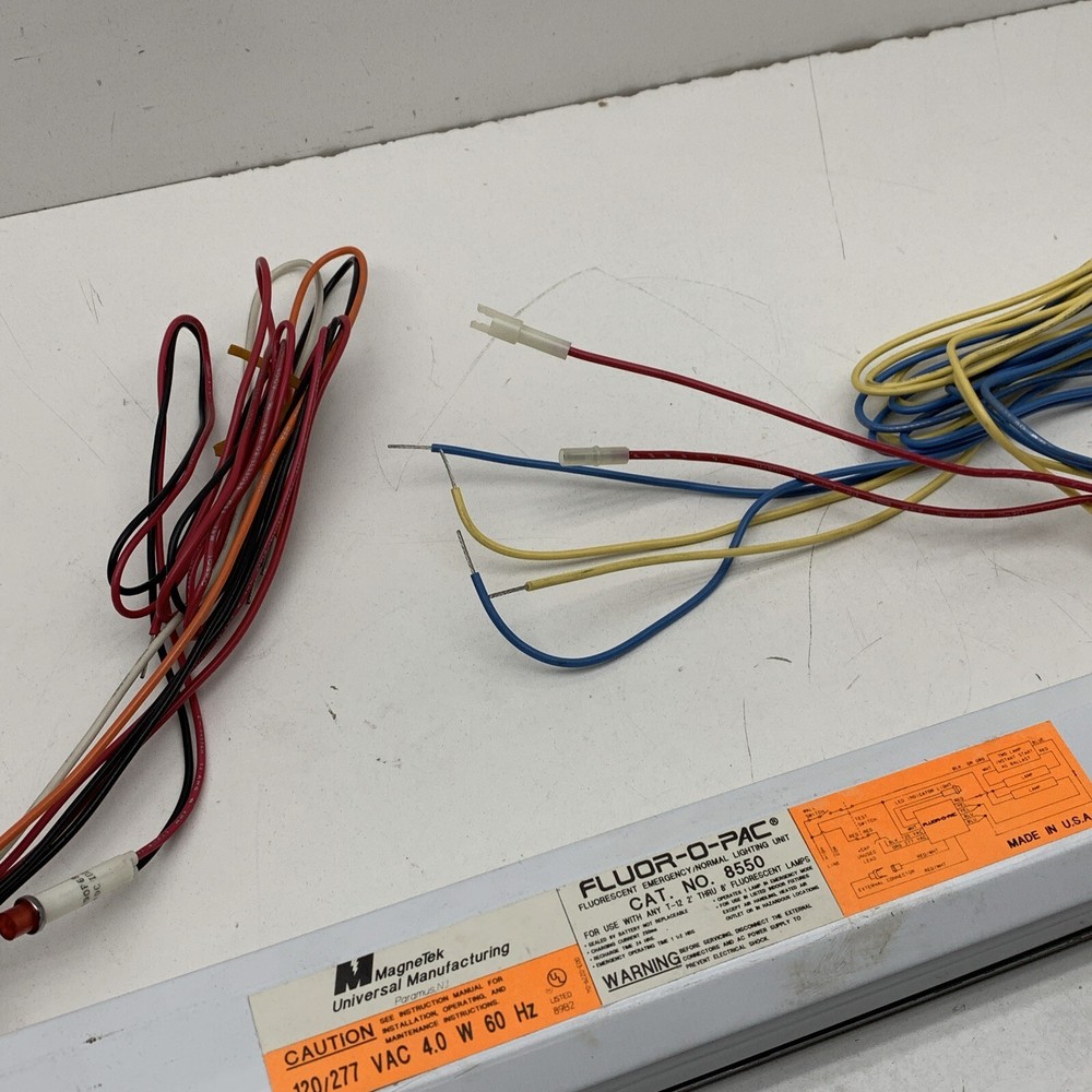 Magnetek 8550 Fluorescent Emergency Ballast 2-8' T12 (Missing Hardware & Switch)