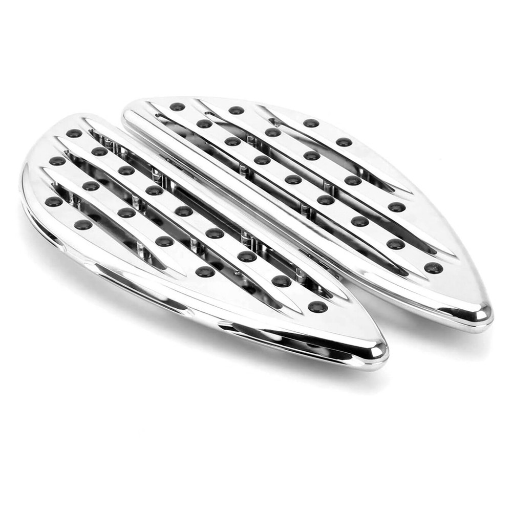 Chrome CNC Cut Driver Floorboards for Harley Softail/Dyna Switchback/Touring