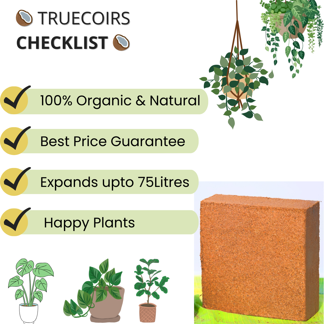 10LB/1.4LB CocoCoir Brick Coconut Fiber Potting Soil Plant Organic Growing Media