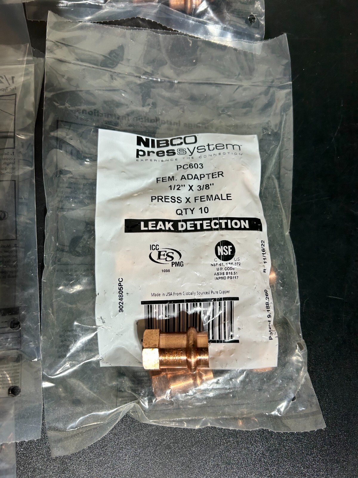 MADE IN USA 80 - NIBCO VIEGA PROPRESS COPPER FITTINGS 1/2" PRO PRESS
