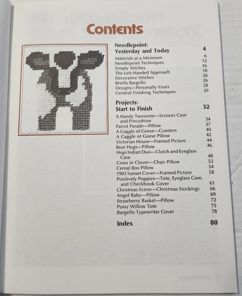 Vintage Sunset Book Needlepoint: Techniques and Projects ~ 1977