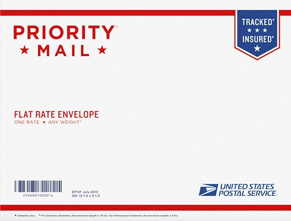 PRIORITY MAIL FLAT RATE ENVELOPE SHIPPING UPGRADE SPORTS PATCH PARADISE