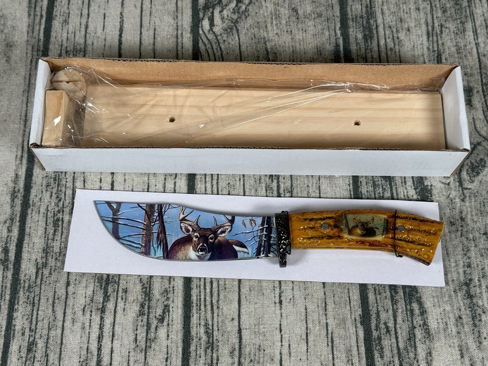 Buck Deer Decorative Knife with Stand