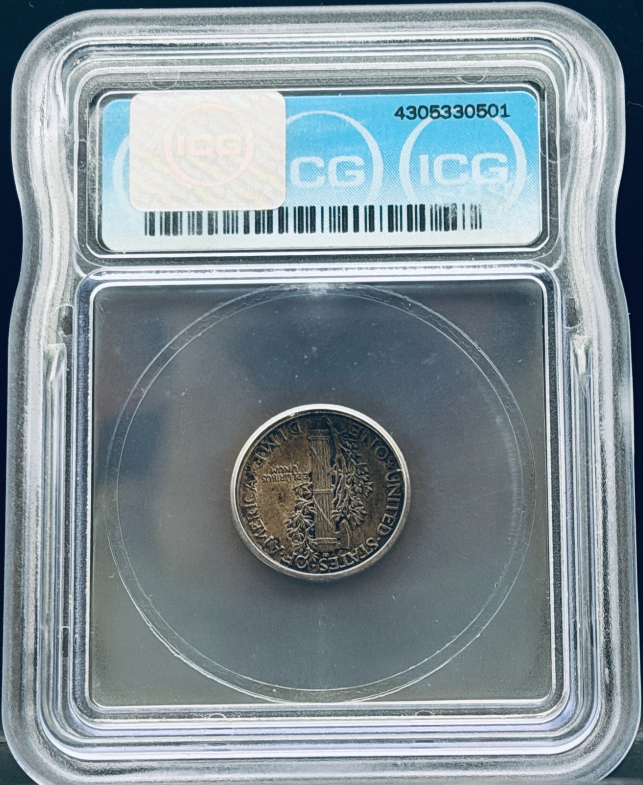 1916S Mercury Dime ICG MS63 FB 10C