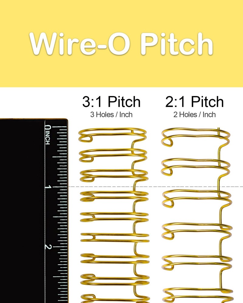 WR21159M Wire Binding Spines, Multicolor, 2:1 Pitch Double Loop Binding Wires...