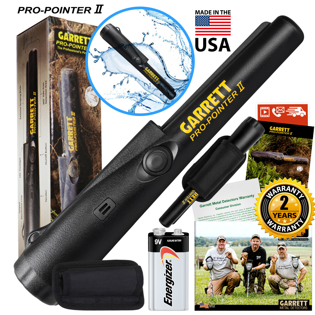 New Garrett Pro-Pointer II Pinpointer Probe Metal Detector 1166050