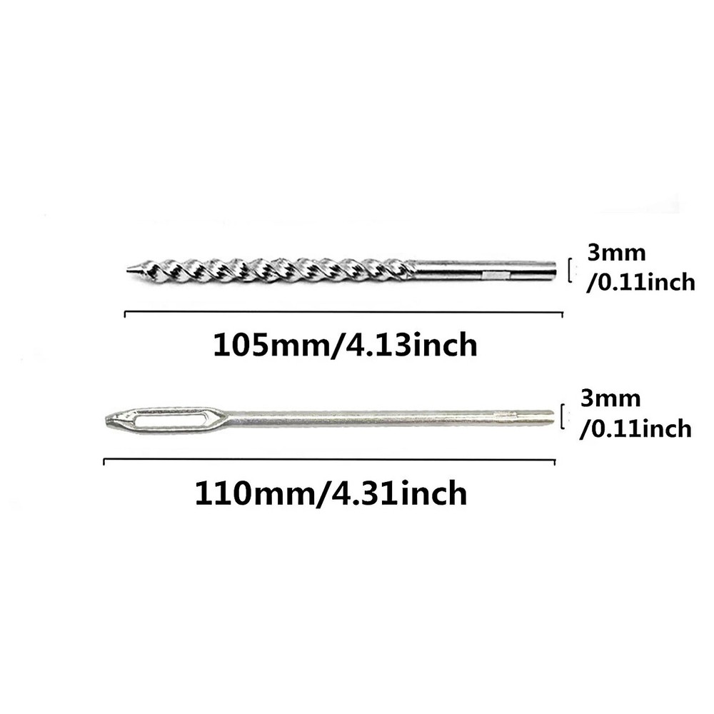 20PCS Replacement Split Eye Needle & Spiral Probe T-Handle Tire Plug Repair Tool