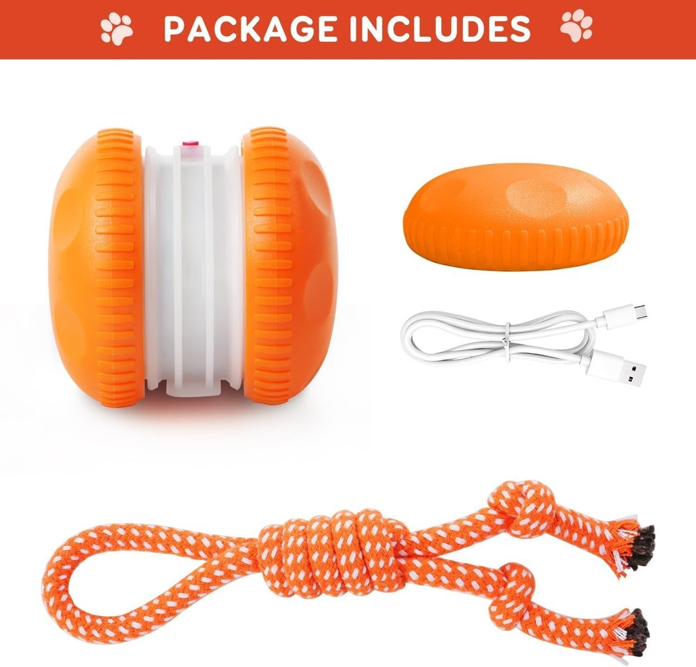 Interactive Dog Toys, Random Path Electric Automatic Moving and Rolling Dogs ...