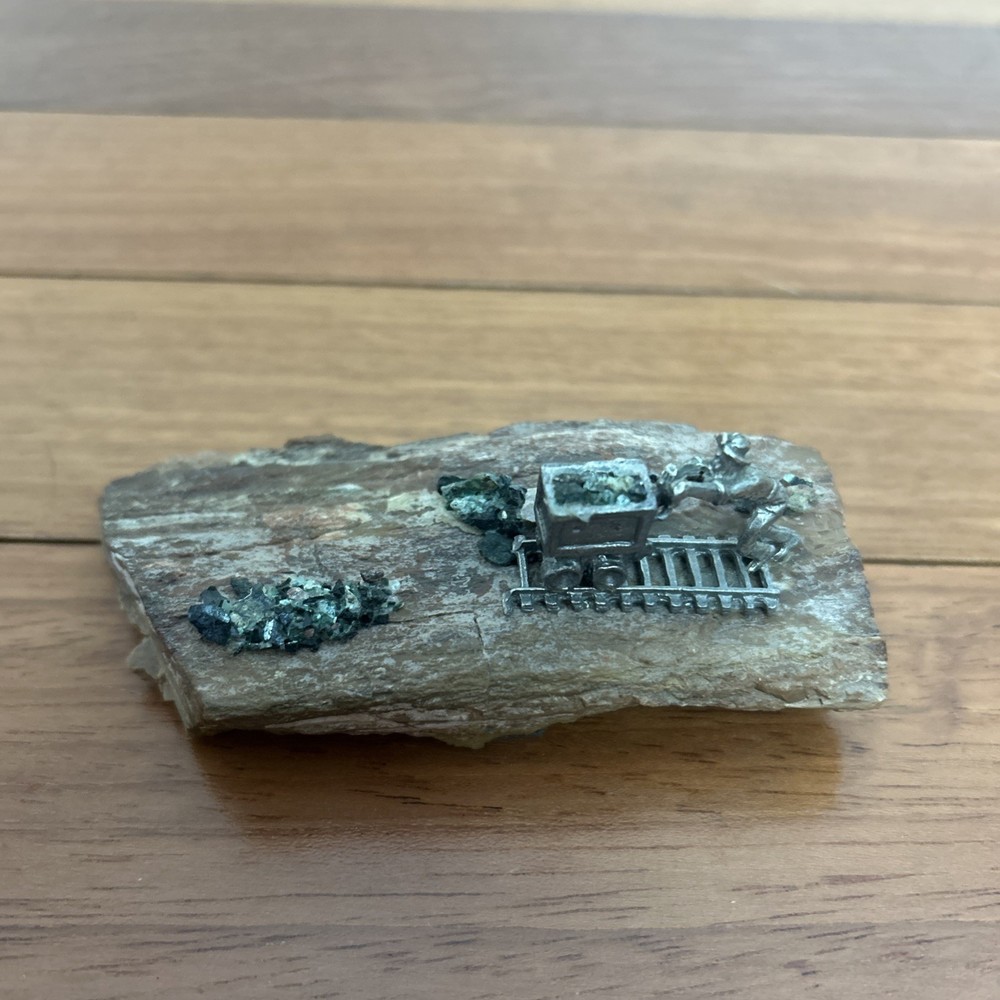 Gem Mining Pewter Paperweight