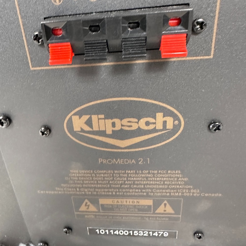 Klipsch ProMedia 2.1 THX Powered Subwoofer Only Black – Tested Working
