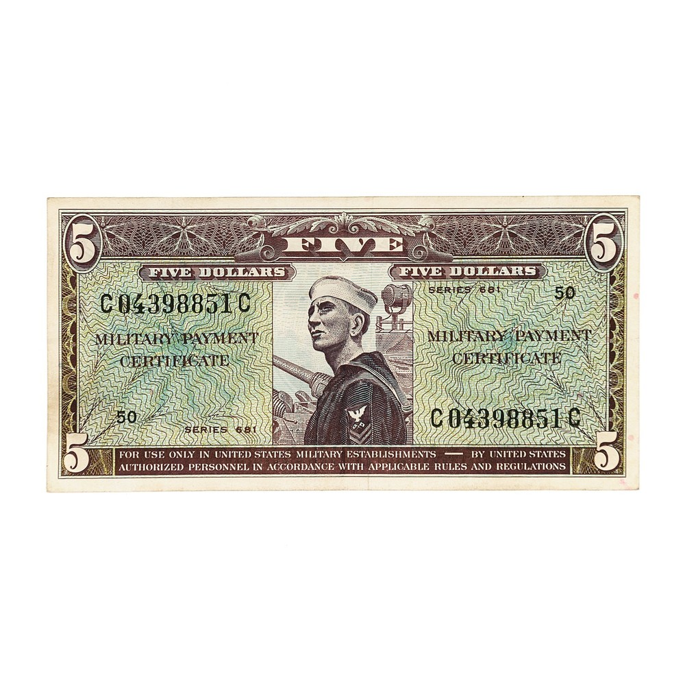 US MPC 5 Dollars Series 681 F