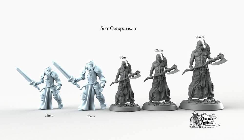 Boneflesh Necrowarrior - Printomancer3D Printomancer Miniatures Wargaming D&D Dn
